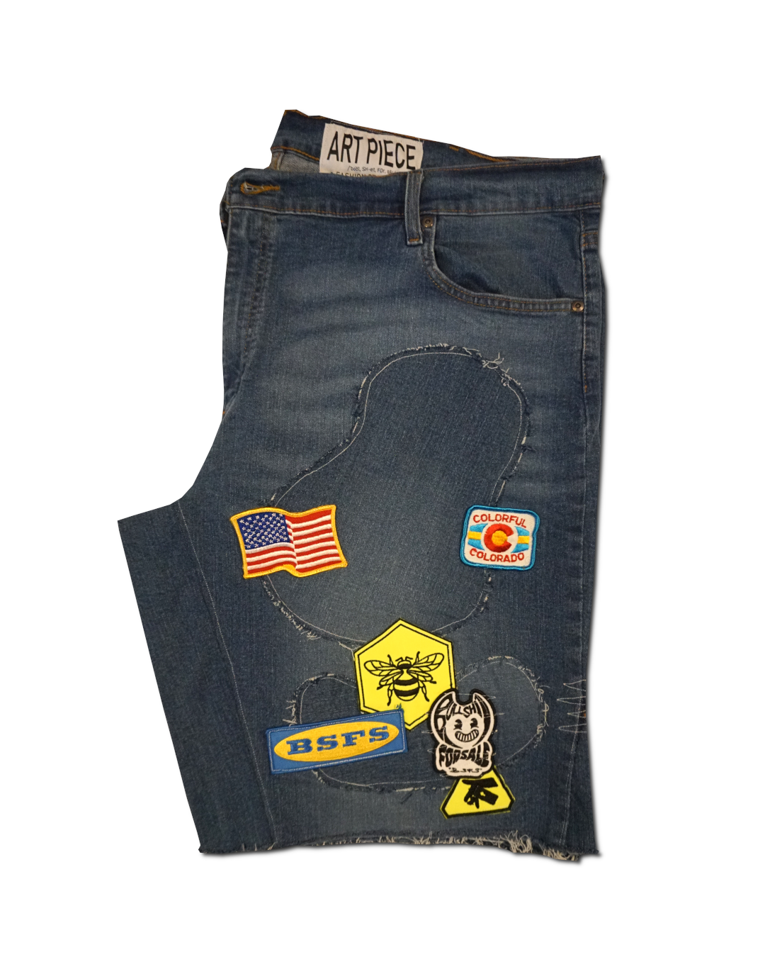 1OF1 Patch Work Jean Short 036