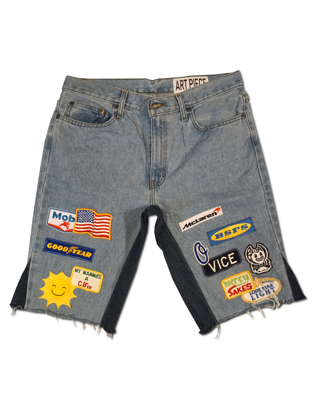 1OF1 Patch Work Jean Short 033