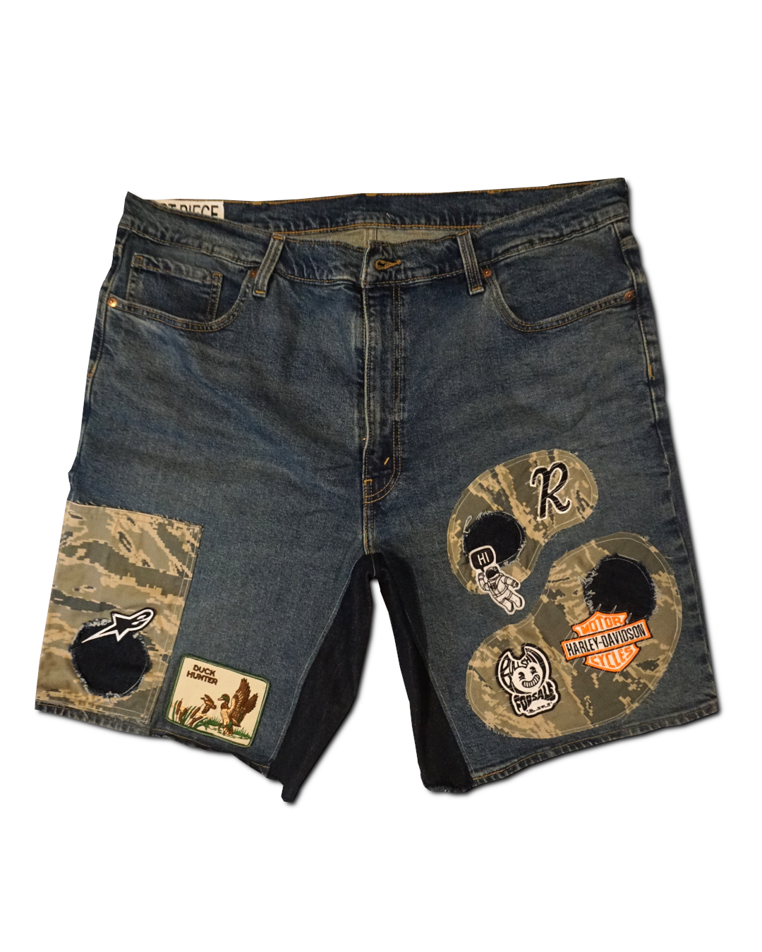 1OF1 Patch Work Classic Jean Short 030