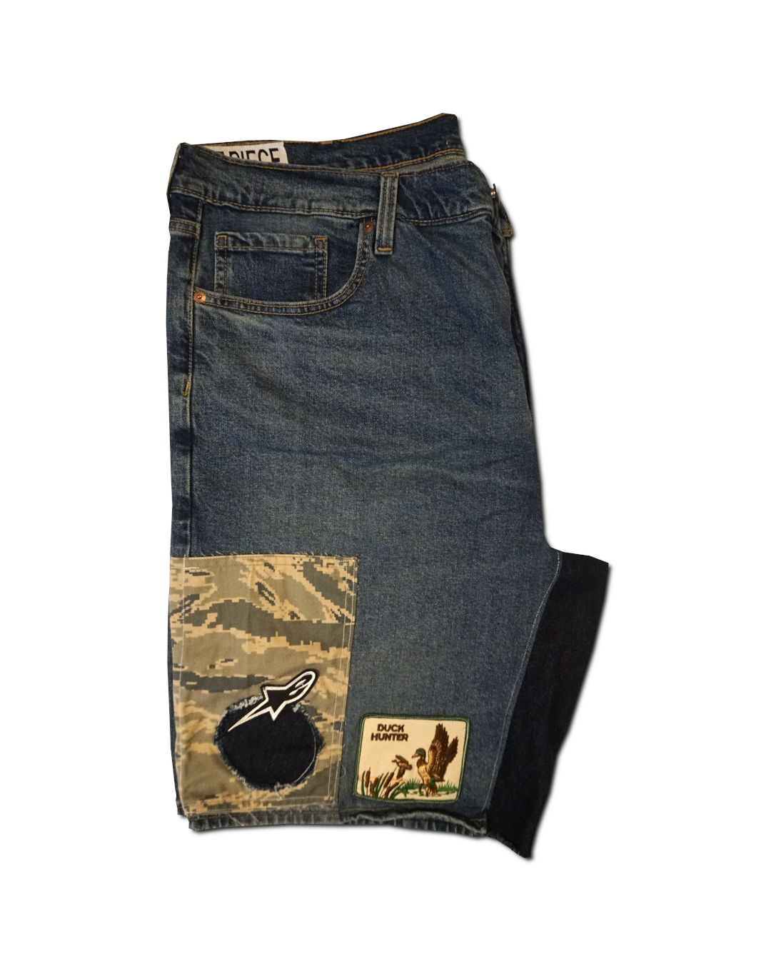 1OF1 Patch Work Classic Jean Short 030