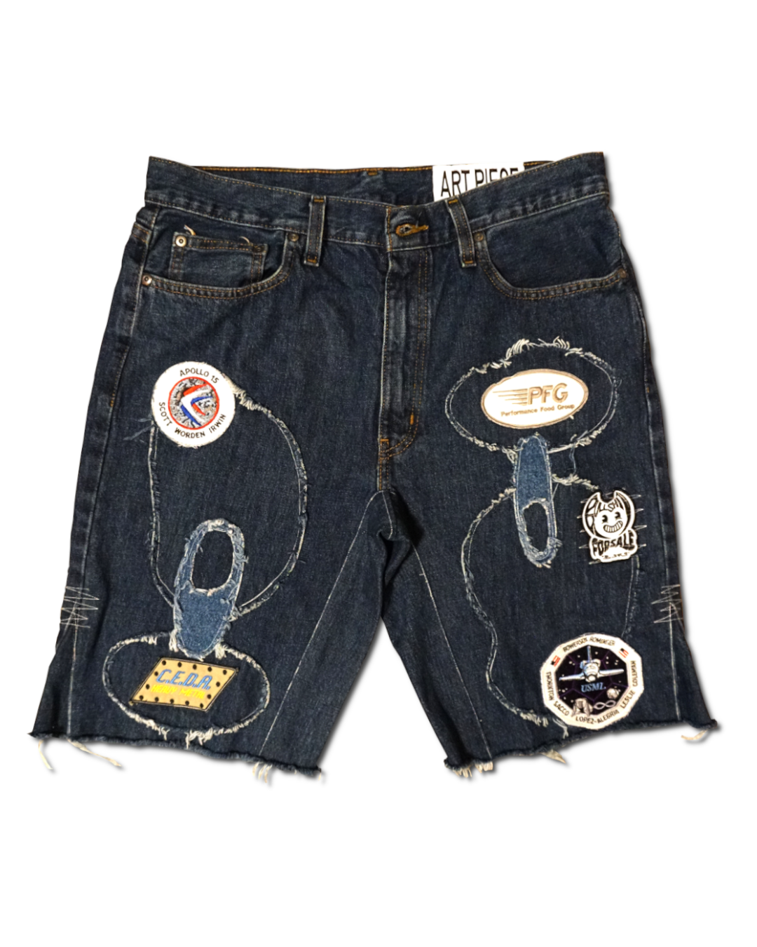 1OF1 Patch Work Jean Short 006