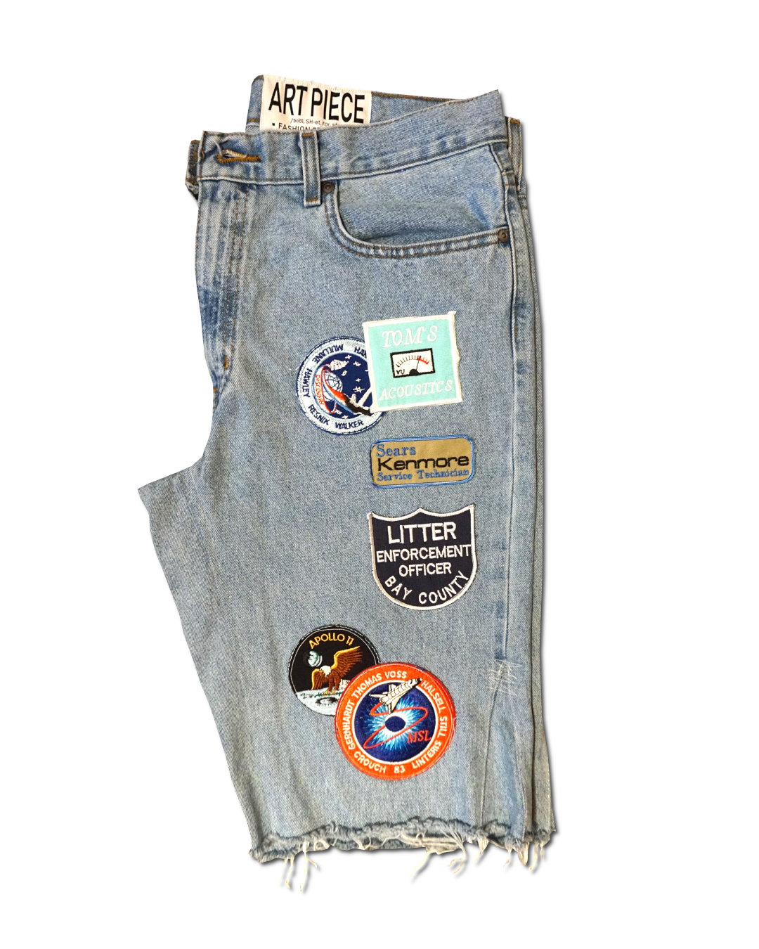 1OF1 Patch Work Jean Short 002