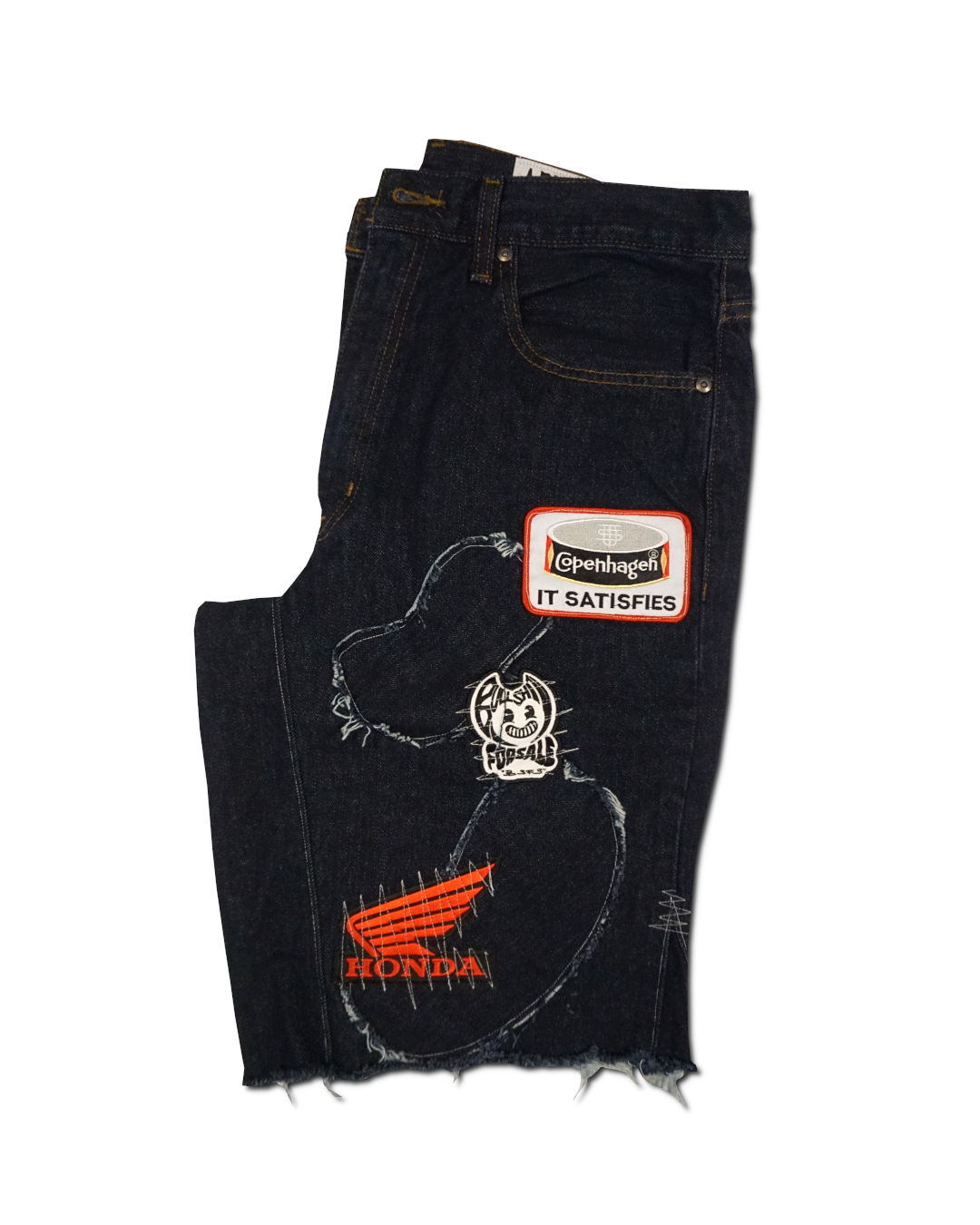 1OF1 Patch Work Jean Short 031