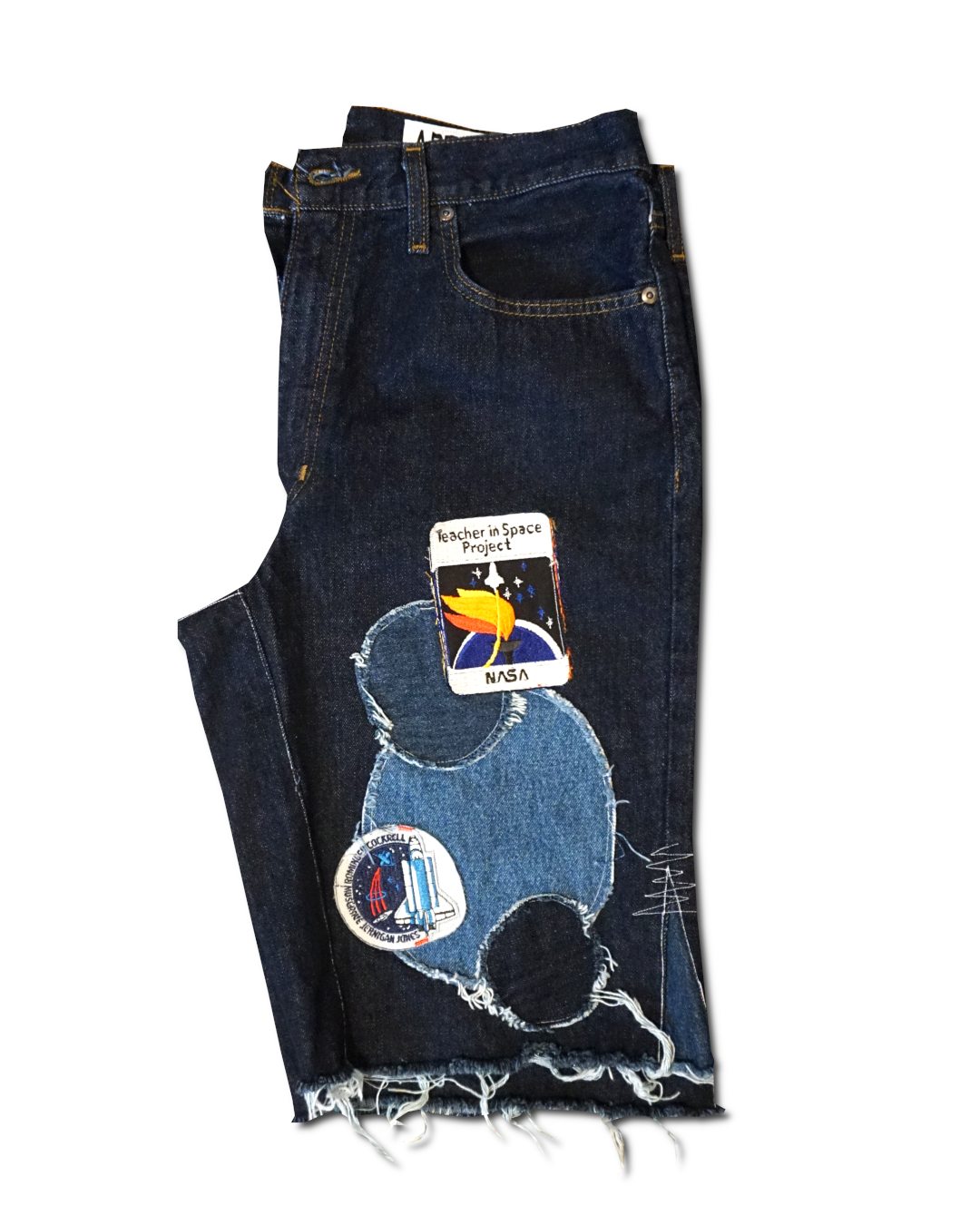 1OF1 Patch Work Jean Short 004