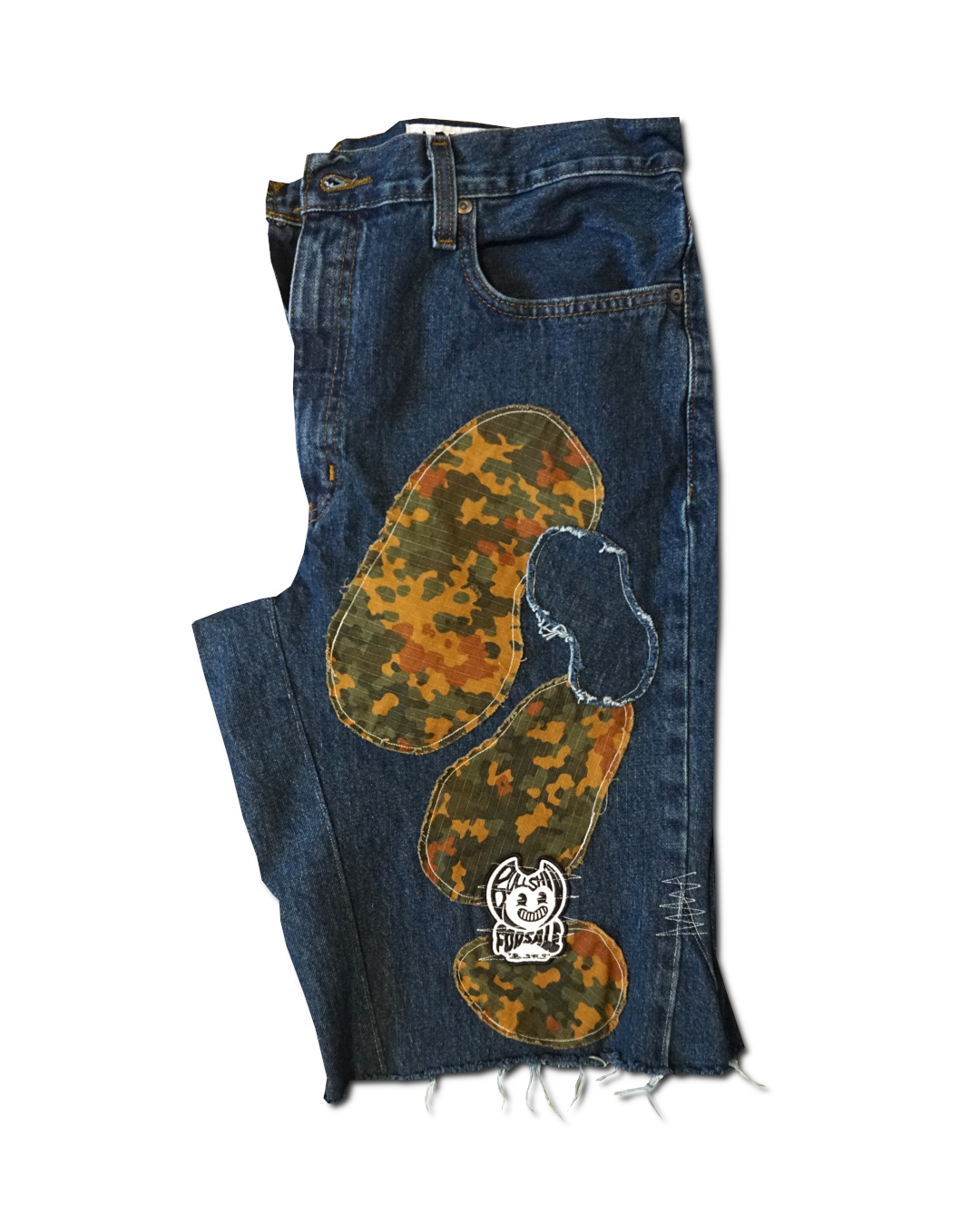 1OF1 Patch Work Jean Short 007