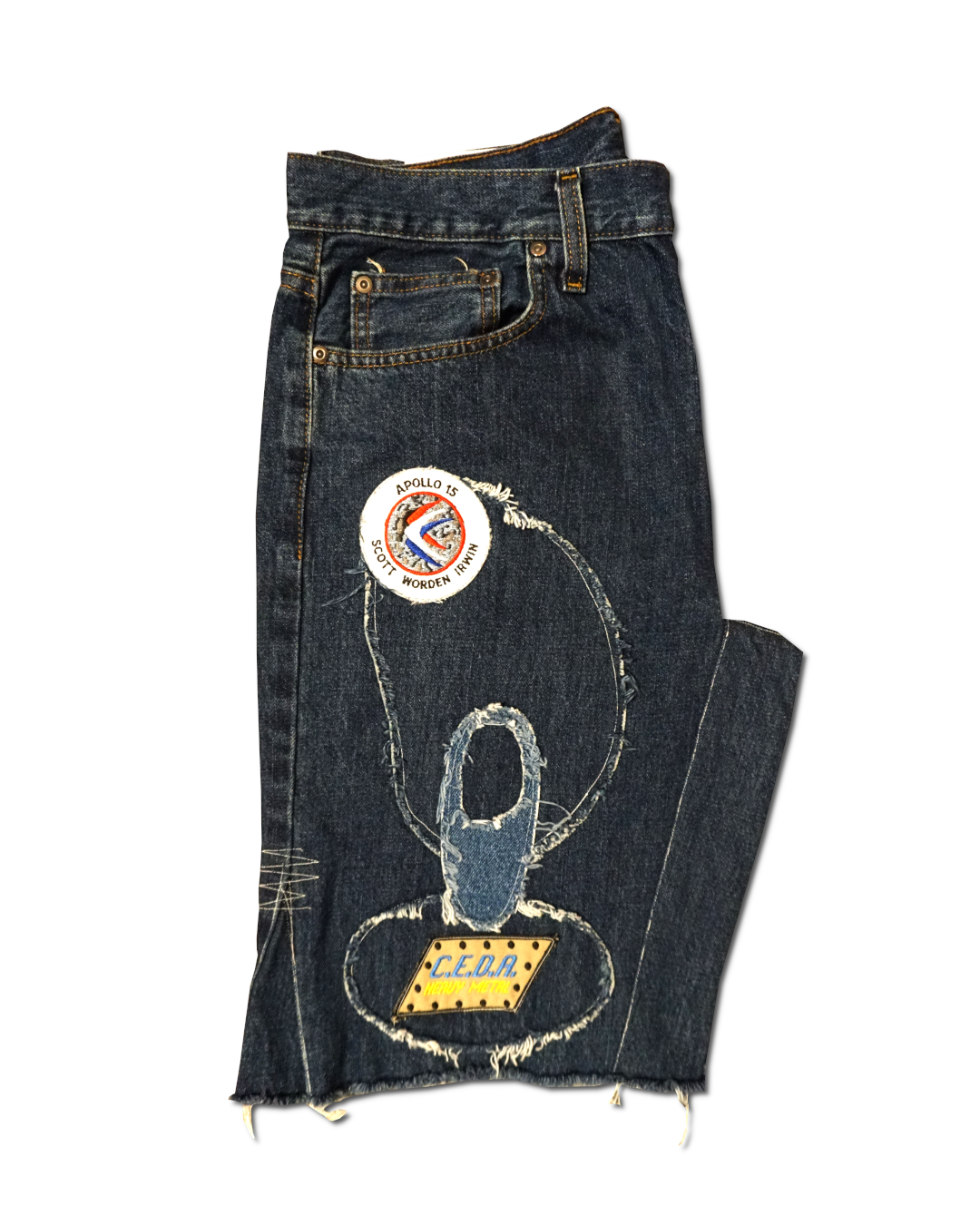 1OF1 Patch Work Jean Short 006