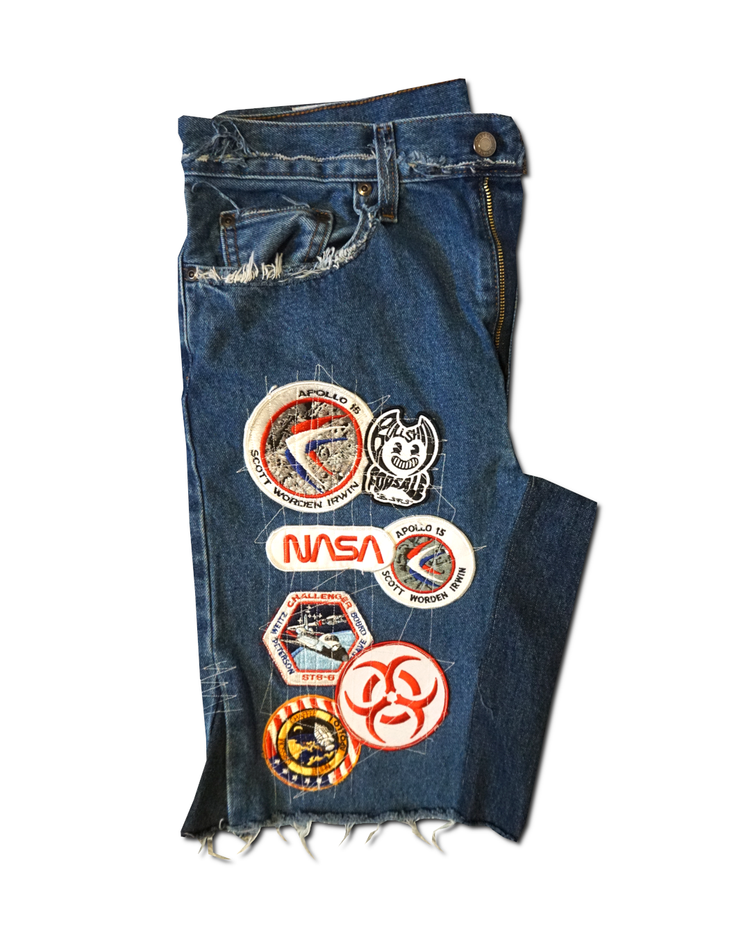 1OF1 Patch Work Jean Short 012