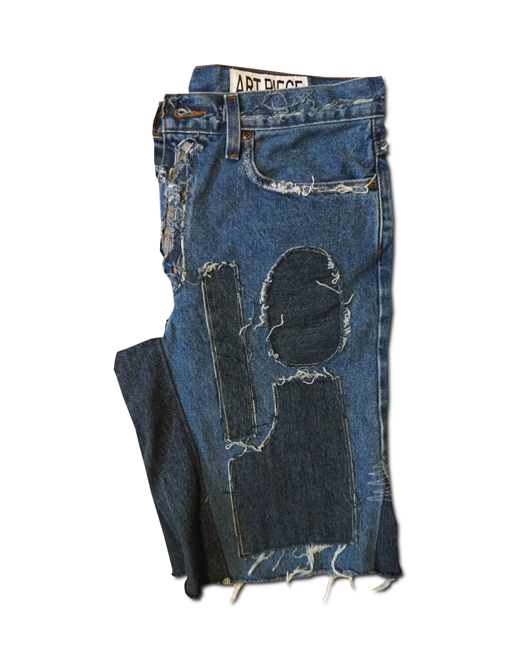 1OF1 Patch Work Jean Short 012