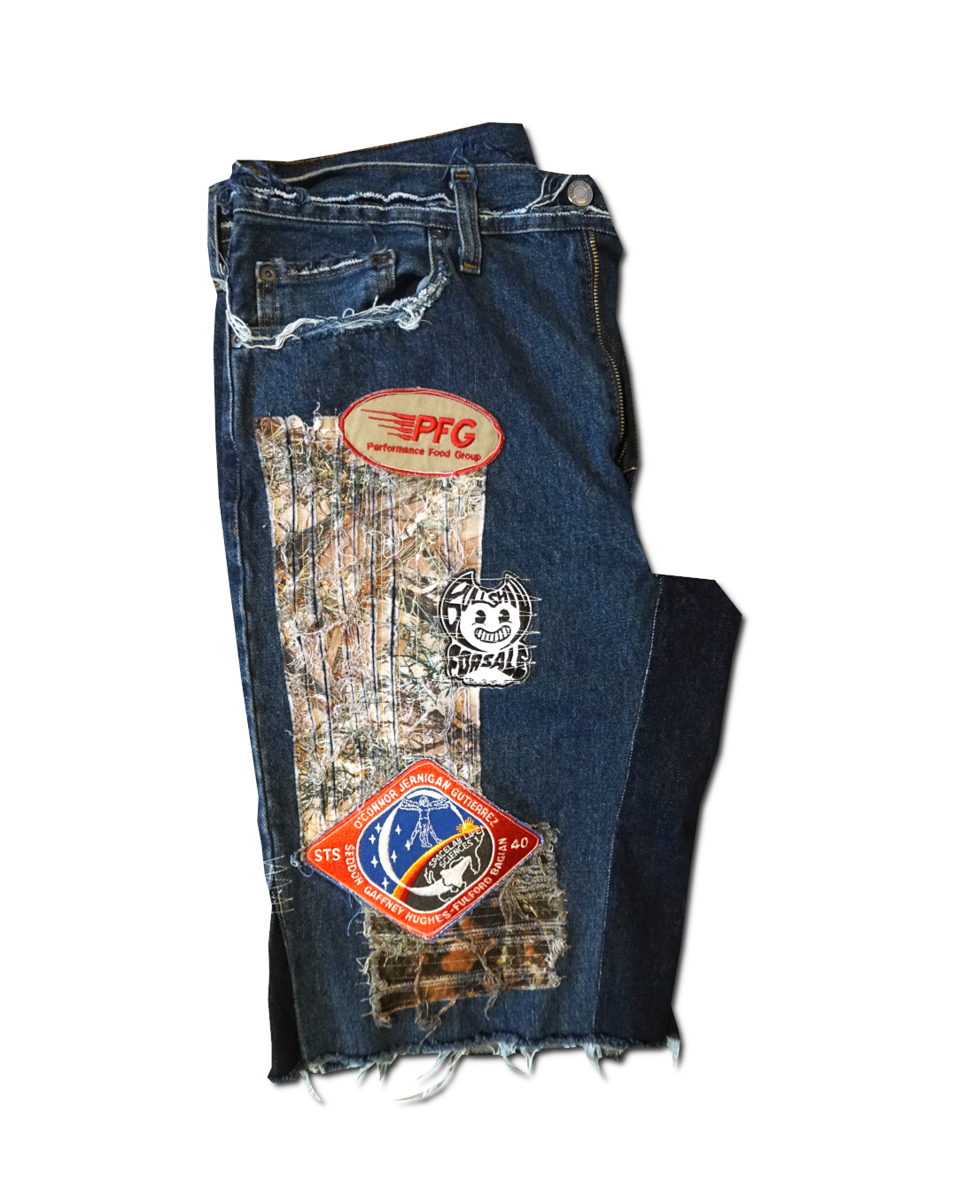 1OF1 Patch Work Jean Short 009