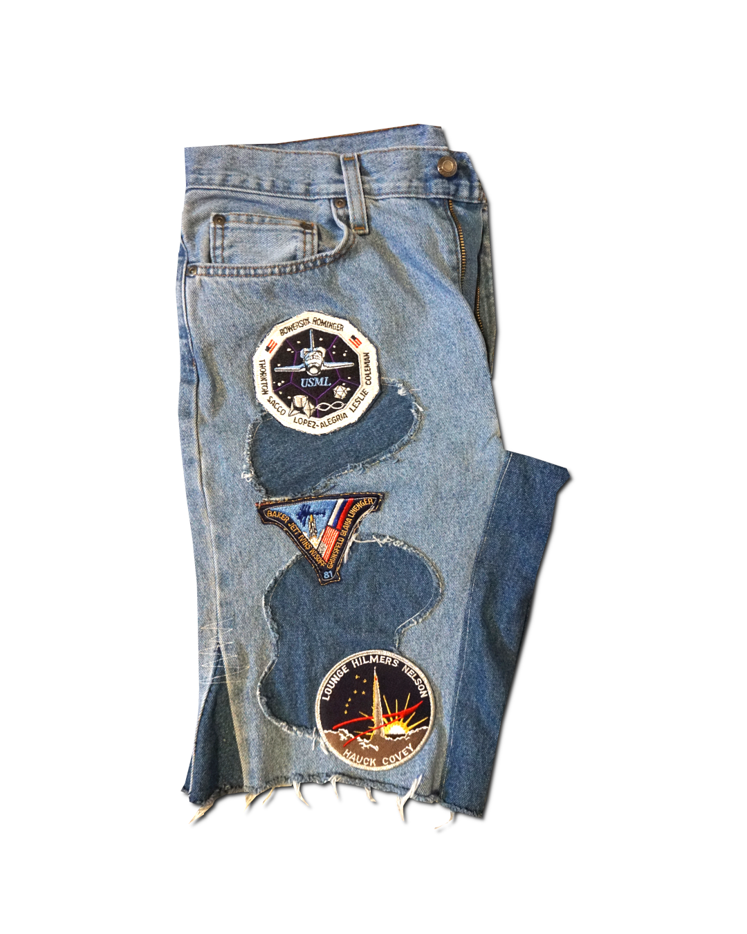 1OF1 Patch Work Jean Short 010