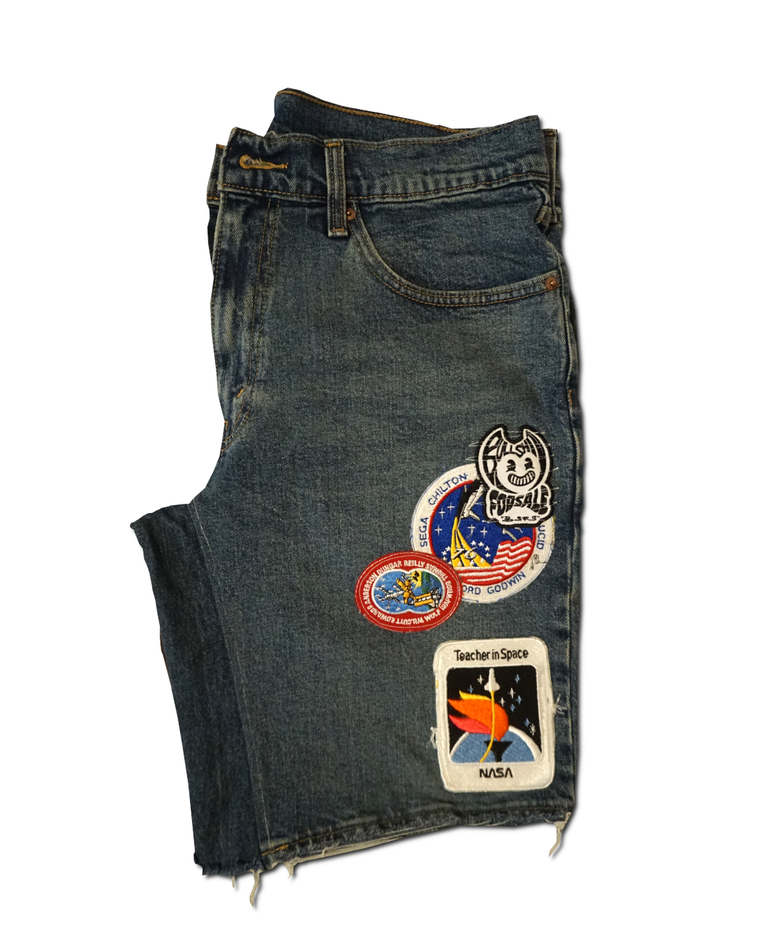 1OF1 Patch Work Classic Jean Short 019