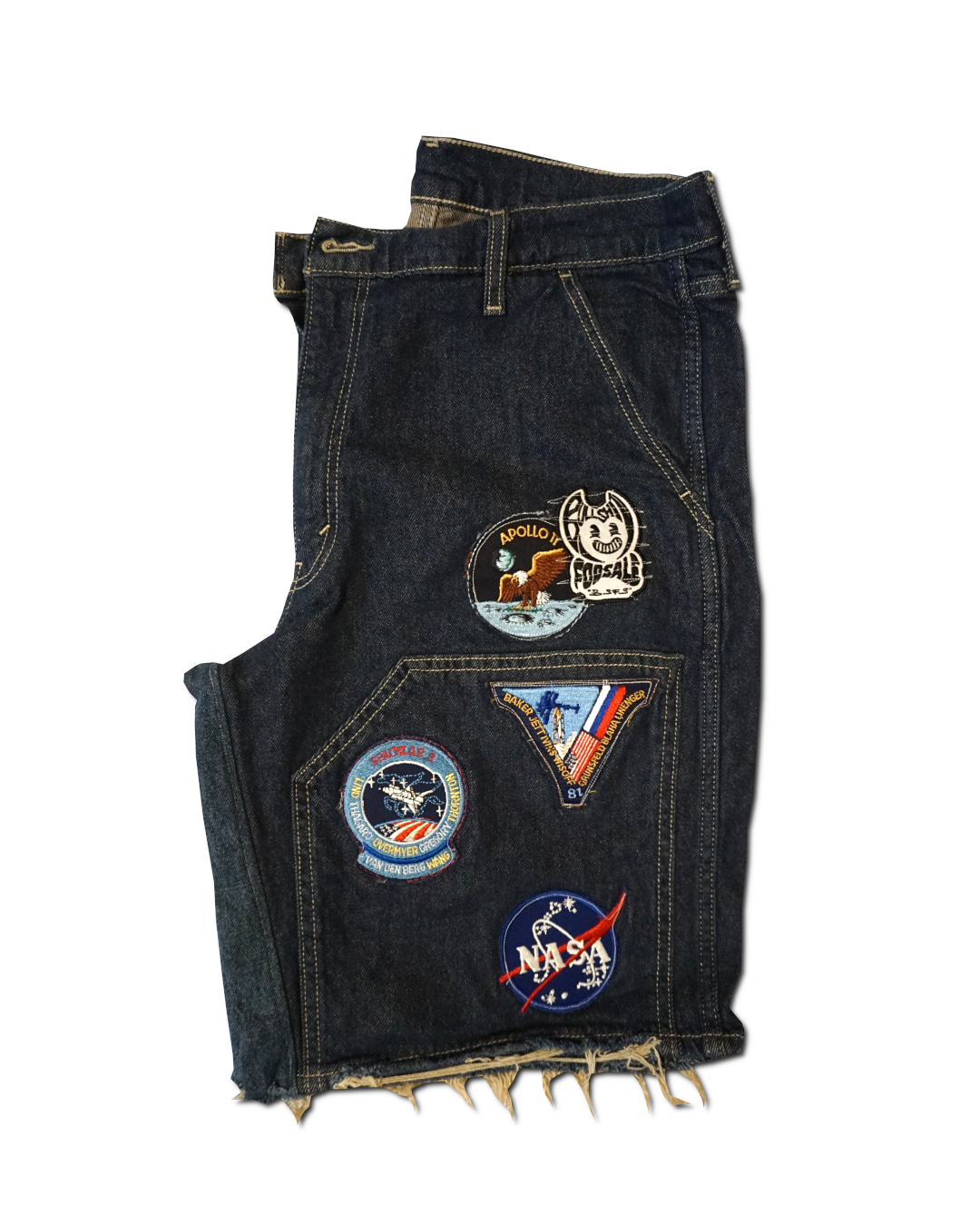 1OF1 Patch Work Utility Jean Short 014
