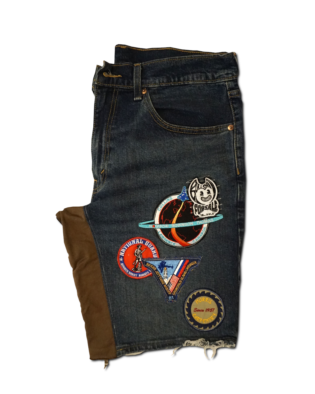 1OF1 Patch Work Classic Jean Short 013