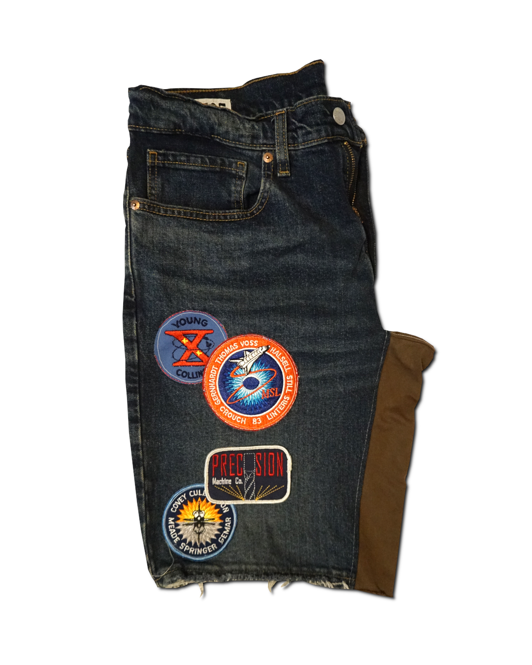 1OF1 Patch Work Classic Jean Short 013