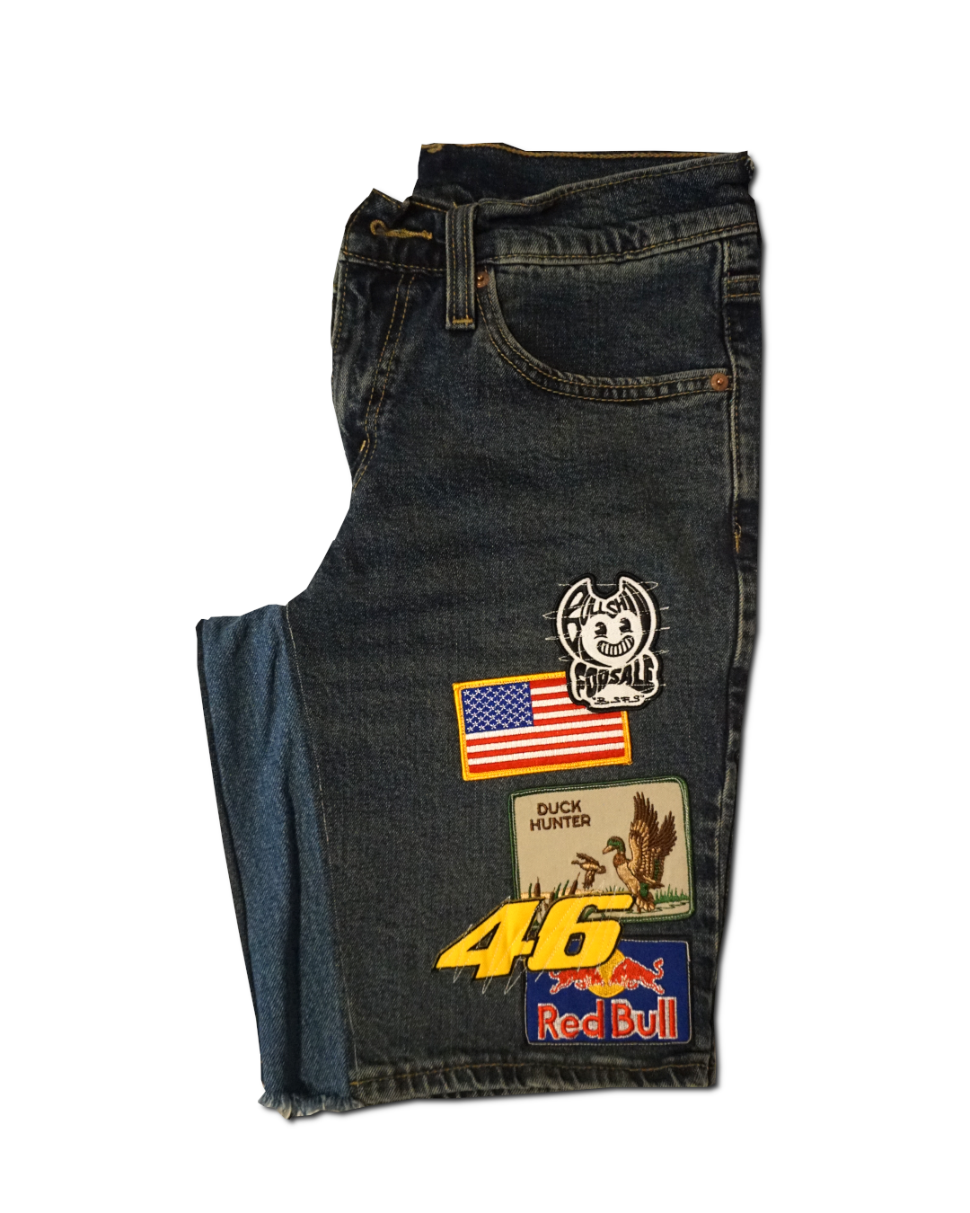 1OF1 Patch Work Classic Jean Short 017