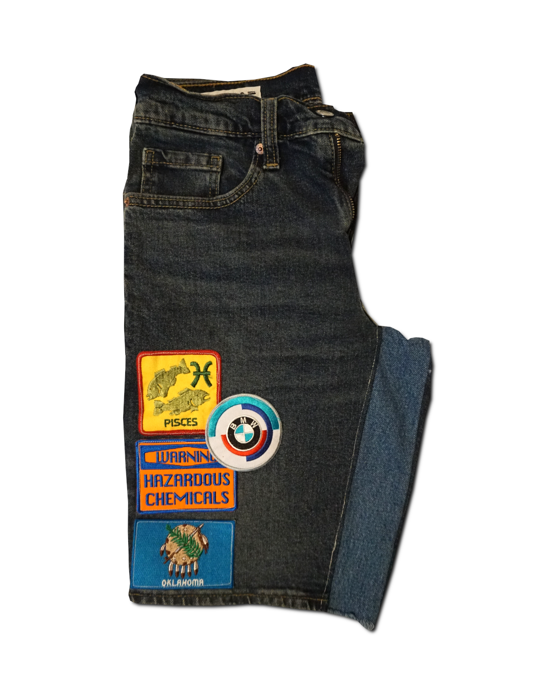 1OF1 Patch Work Classic Jean Short 017
