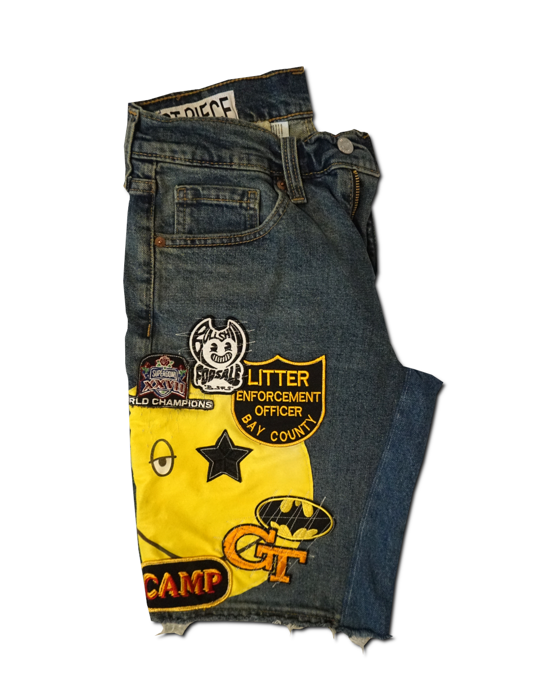 1OF1 Patch Work Classic Jean Short 015
