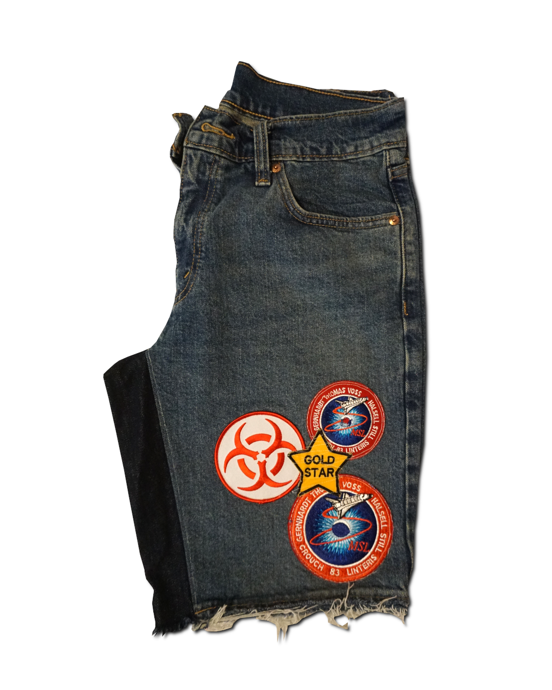 1OF1 Patch Work Classic Jean Short 018