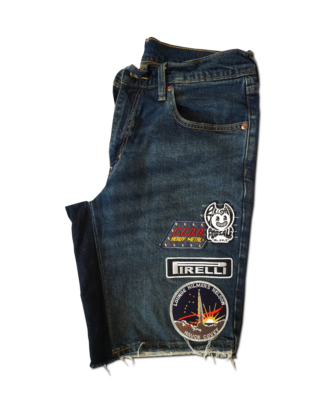 1OF1 Patch Work Classic Jean Short 029