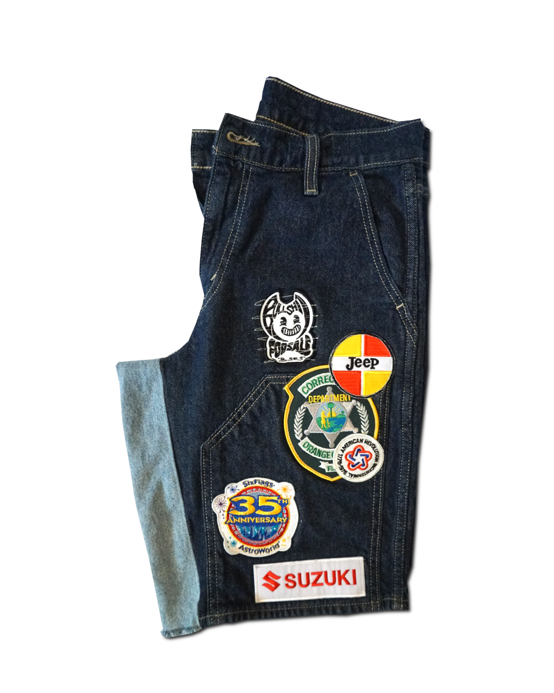 1OF1 Patch Work Utility Jean Short 027