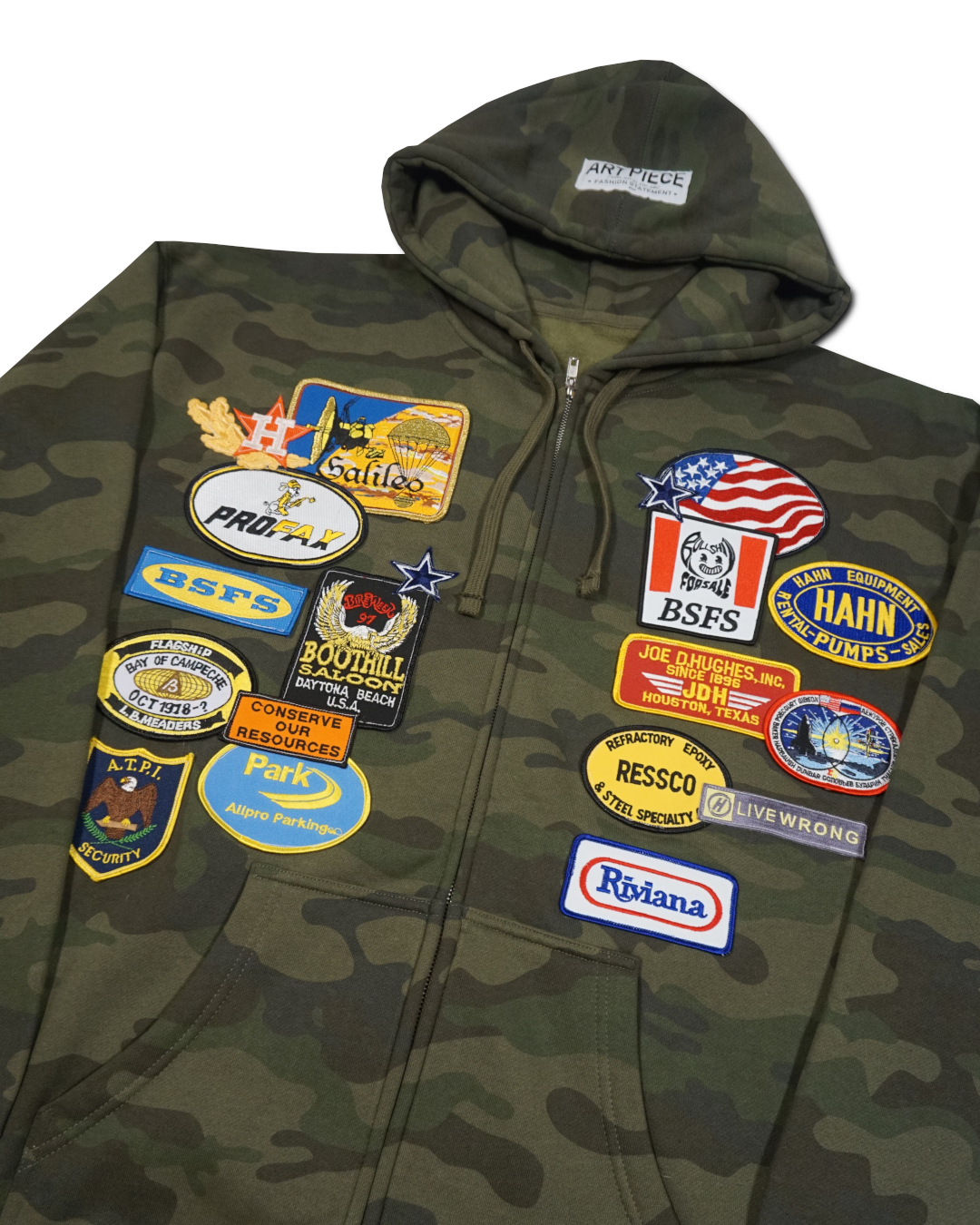 1OF1 Patch Work Camo Hoodie 008