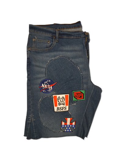 1OF1 Patch Work Jean Short 036