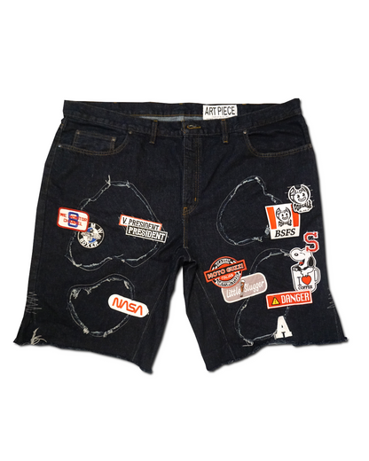 1OF1 Patch Work Jean Short 032