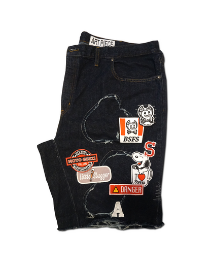 1OF1 Patch Work Jean Short 032