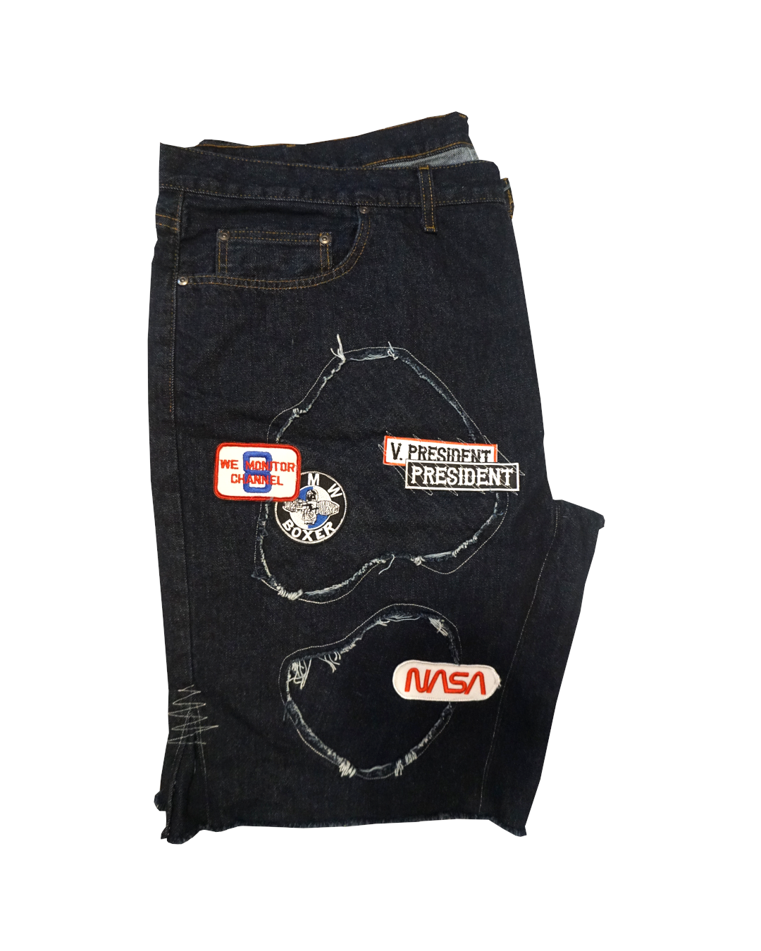 1OF1 Patch Work Jean Short 032