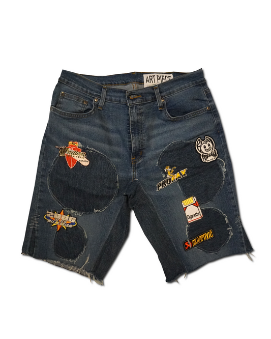 1OF1 Patch Work Jean Short 034