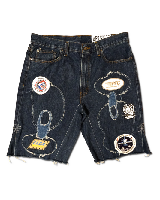 1OF1 Patch Work Jean Short 006