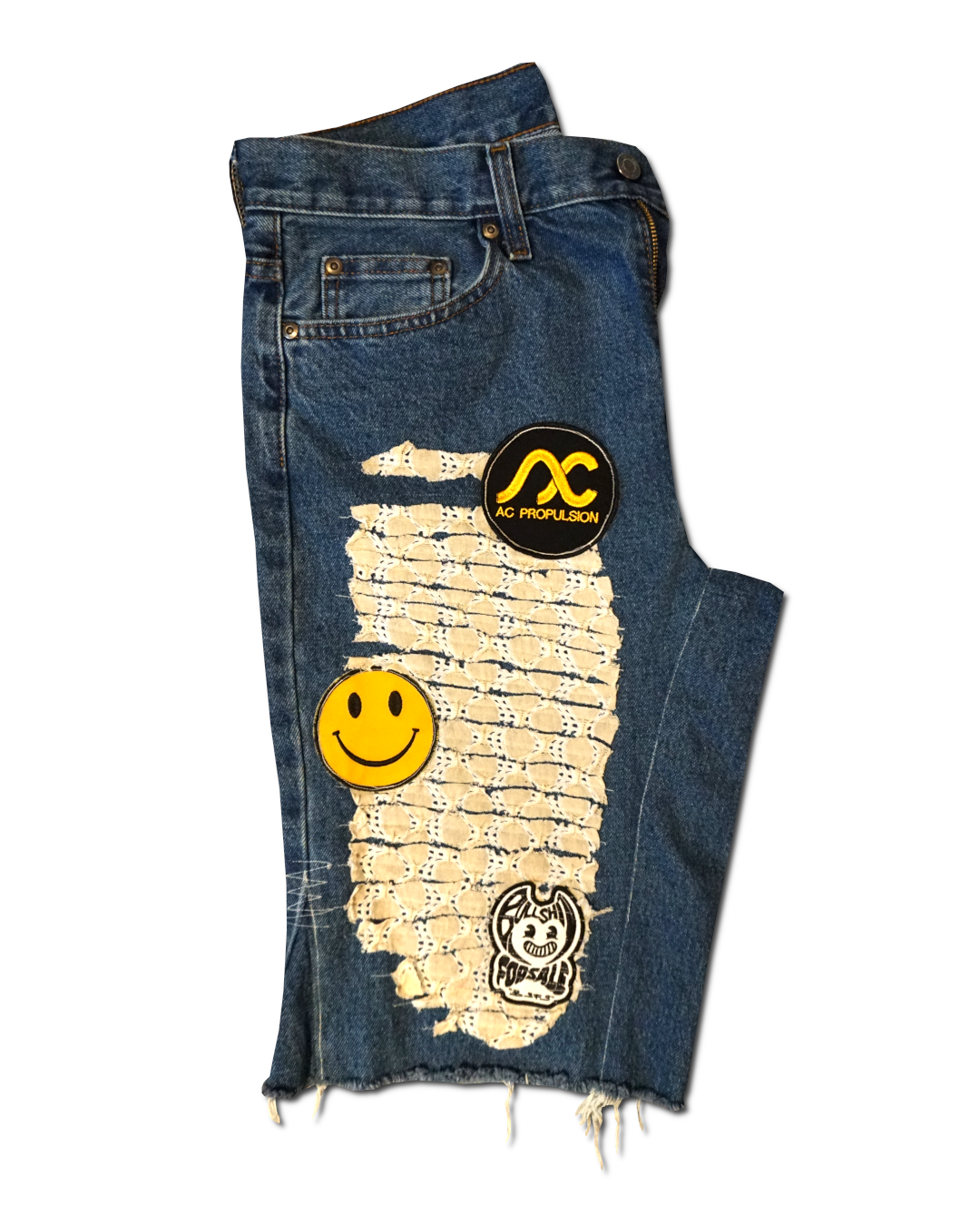 1OF1 Patch Work Jean Short 005