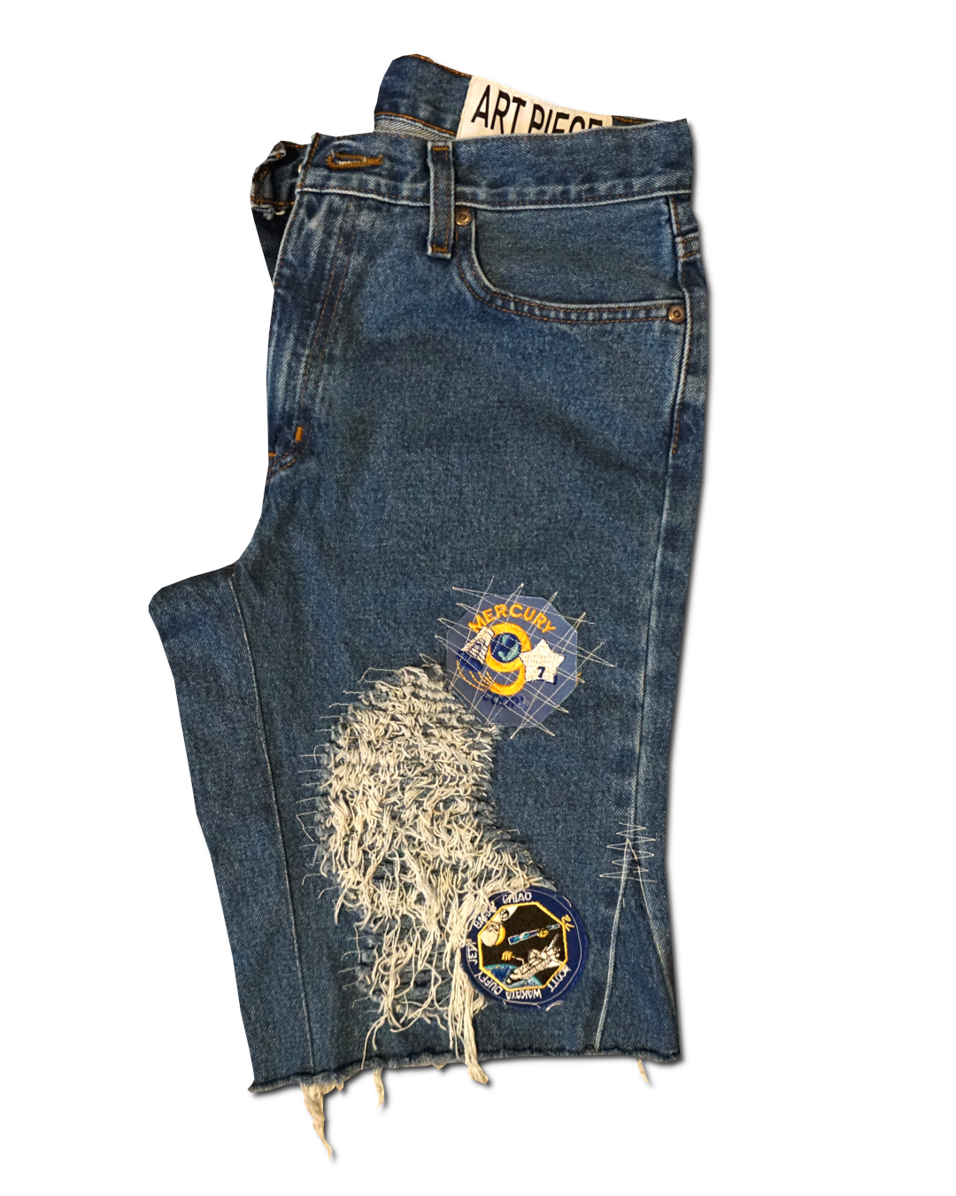 1OF1 Patch Work Jean Short 005