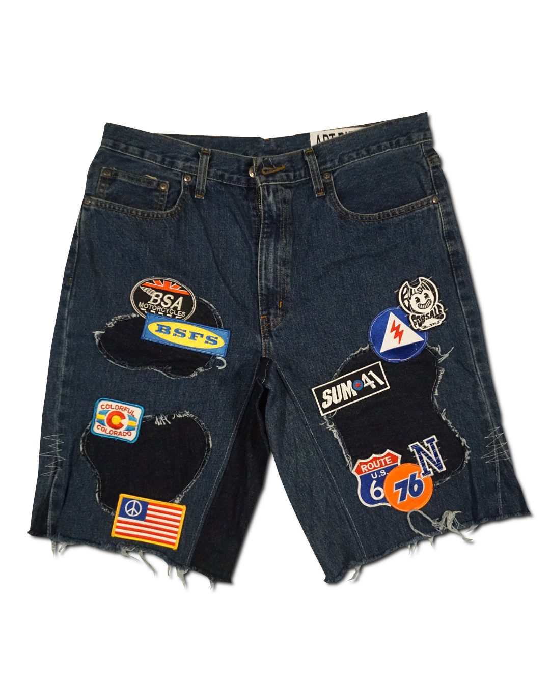 1OF1 Patch Work Jean Short 035