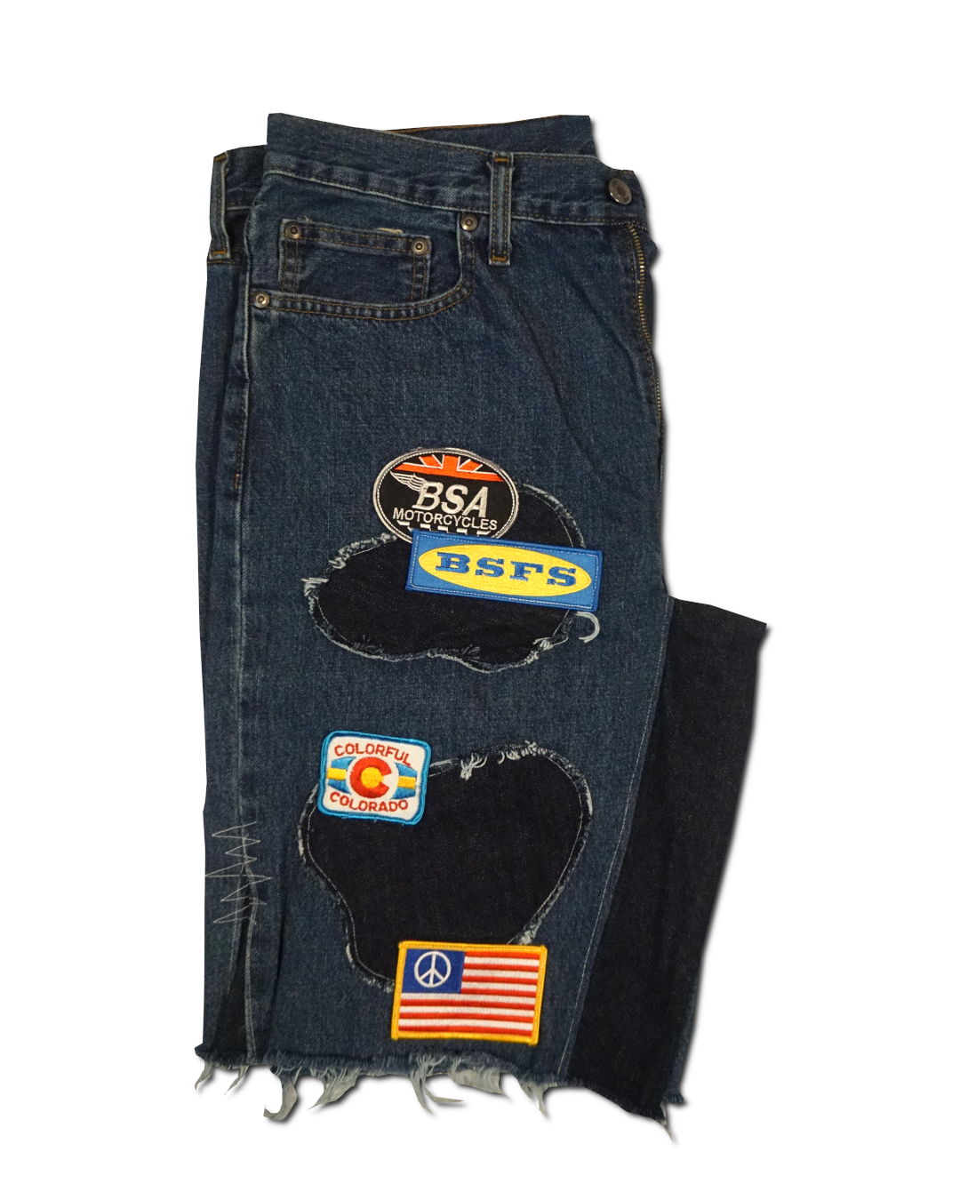 1OF1 Patch Work Jean Short 035