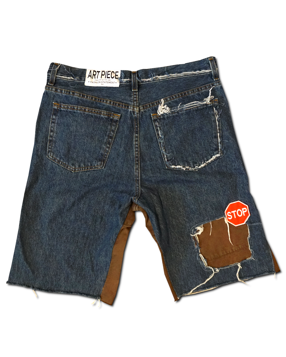 1OF1 Patch Work Jean Short 001
