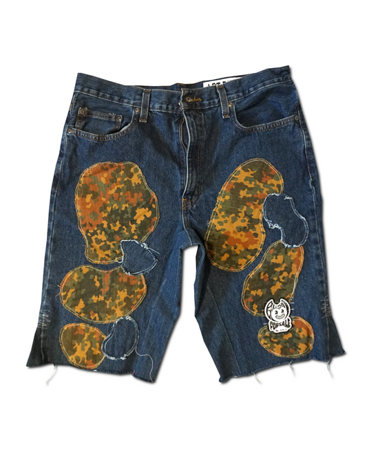 1OF1 Patch Work Jean Short 007