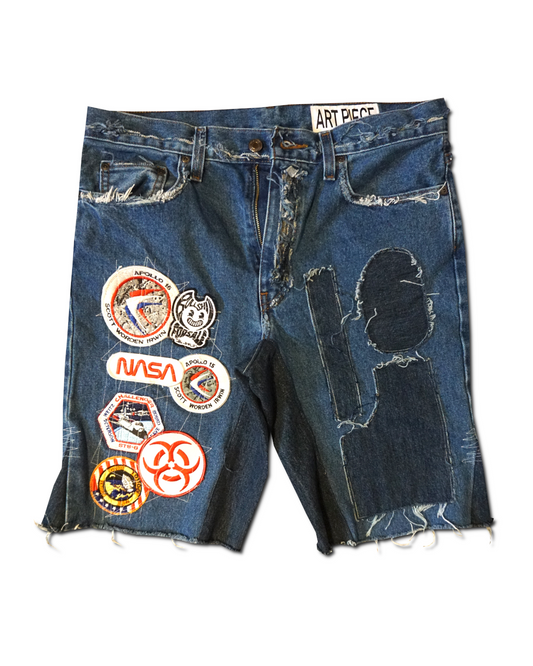 1OF1 Patch Work Jean Short 012