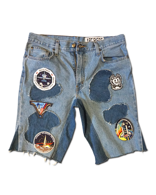 1OF1 Patch Work Jean Short 010