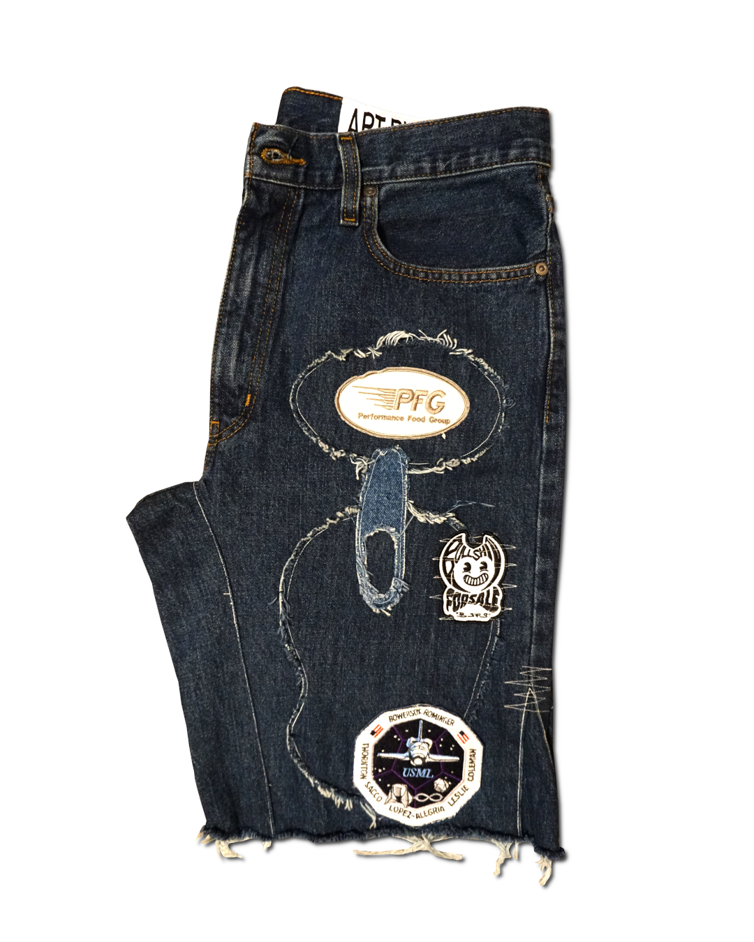 1OF1 Patch Work Jean Short 006