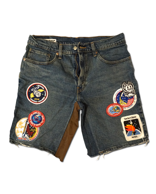 1OF1 Patch Work Classic Jean Short 019