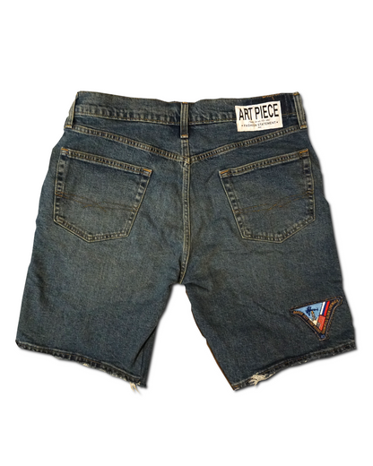 1OF1 Patch Work Classic Jean Short 019