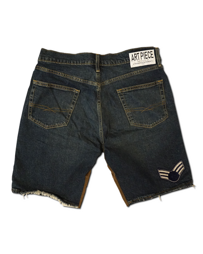 1OF1 Patch Work Classic Jean Short 013
