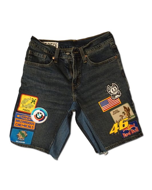 1OF1 Patch Work Classic Jean Short 017