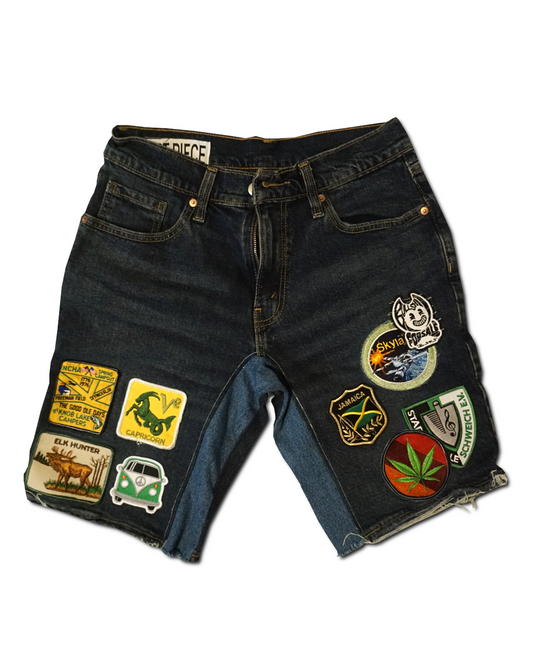 1OF1 Patch Work Classic Jean Short 016