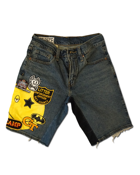 1OF1 Patch Work Classic Jean Short 015