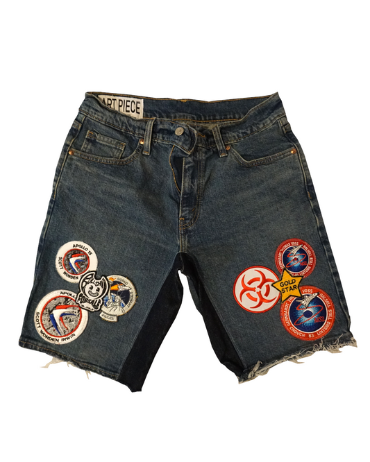 1OF1 Patch Work Classic Jean Short 018