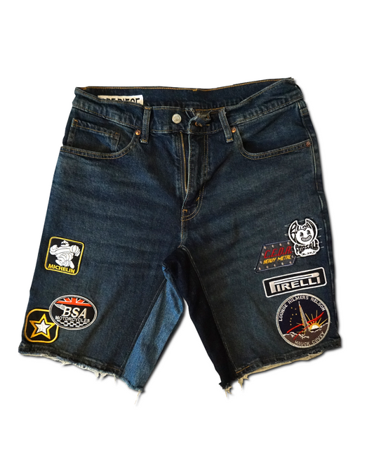 1OF1 Patch Work Classic Jean Short 029