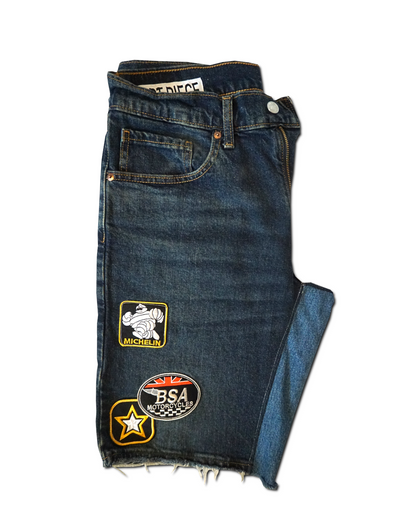 1OF1 Patch Work Classic Jean Short 029