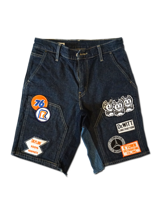 1OF1 Patch Work Utility Jean Short 028